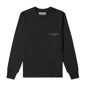 Essentials Long Sleeve Polo Sweatshirt Black