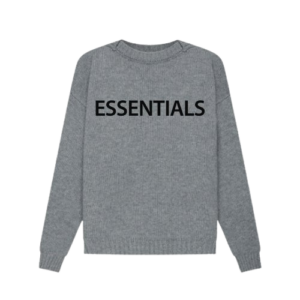 Essentials Overlapped Gray Sweater