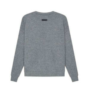 Essentials Overlapped Gray Sweater