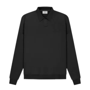 ESSENTIALS Long Sleeve Polo Sweatshirt