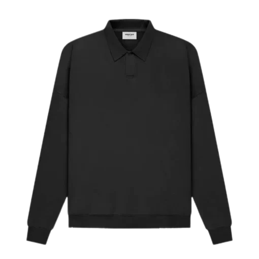 ESSENTIALS Long Sleeve Polo Sweatshirt